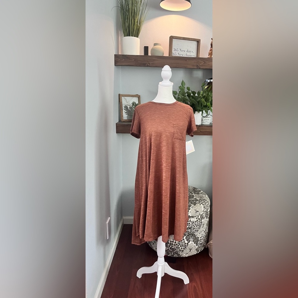 Lularoe Carley Chocolate Brown Dress
